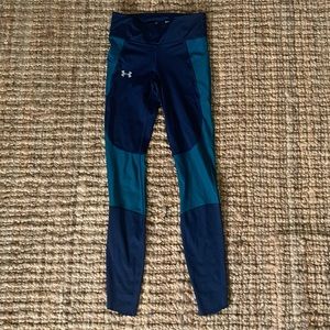 Heatgear UA running leggings size small- blue